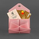 Кожаный кард кейс - гармошка 3.0 Розовый с мандалой-2