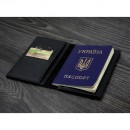 Кожаная обложка на паспорт "Карбон" 2.0 Графит-4