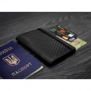 Кожаная обложка на паспорт "Карбон" 2.0 Графит-3
