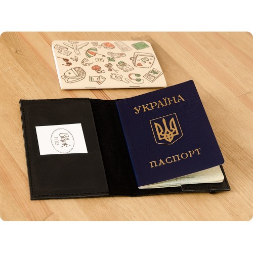Кожаная обложка на паспорт 1.0 Графит-2
