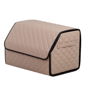 Органайзер саквояж в багажник авто з еко-шкіри Avtocase 50*30*30 Бежевий-1