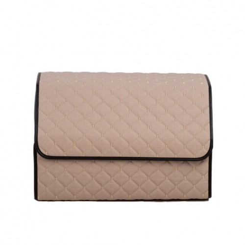 Органайзер саквояж в багажник авто з еко-шкіри Avtocase 50*30*30 Бежевий-3