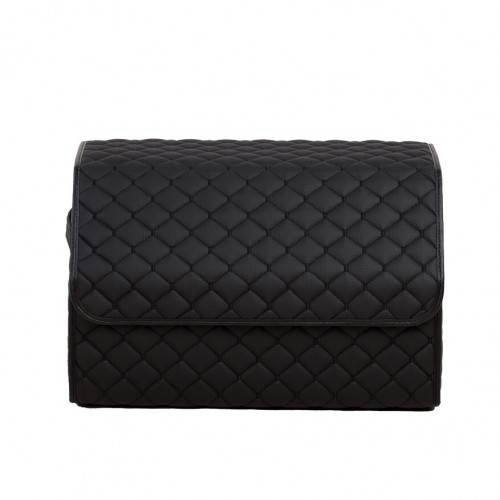 Органайзер саквояж в багажник авто з еко-шкіри Avtocase 50*30*30 Чорний-4