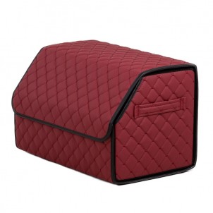 Органайзер саквояж в багажник авто з еко-шкіри Avtocase 50*30*30 Бордовий-1