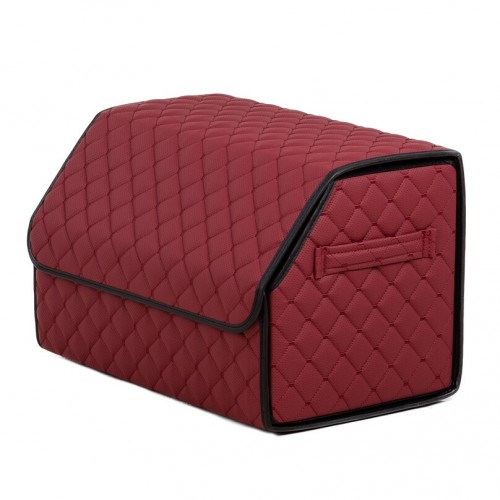 Органайзер саквояж в багажник авто з еко-шкіри Avtocase 50*30*30 Бордовий-1