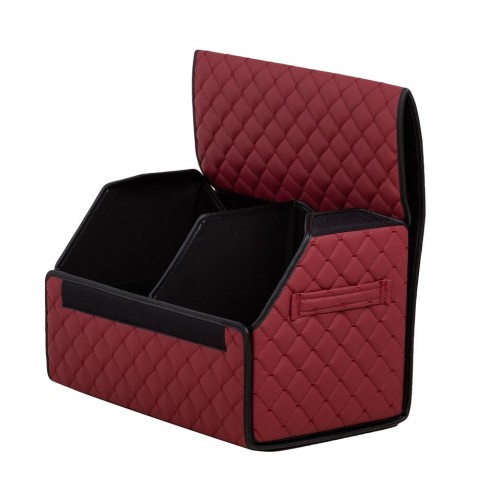 Органайзер саквояж в багажник авто з еко-шкіри Avtocase 50*30*30 Бордовий-4