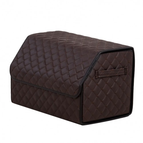 Органайзер саквояж в багажник авто з еко-шкіри Avtocase 50*30*30 Шоколадний-1