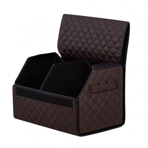 Органайзер саквояж в багажник авто з еко-шкіри Avtocase 50*30*30 Шоколадний-4