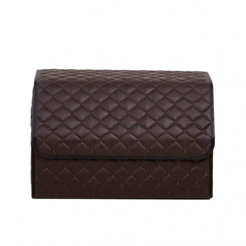 Органайзер саквояж в багажник авто з еко-шкіри Avtocase 50*30*30 Шоколадний-2