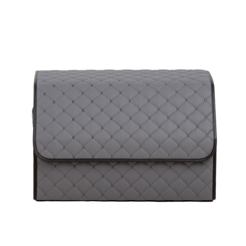 Органайзер саквояж в багажник авто з еко-шкіри Avtocase 50*30*30 Сірий-3