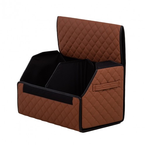 Органайзер саквояж в багажник авто з еко-шкіри Avtocase 50*30*30 Рудий-4