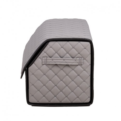 Органайзер саквояж в багажник авто з еко-шкіри Avtocase 50*30*30 Світло-сірий-4