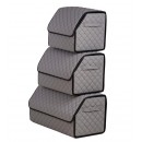 Органайзер-саквояж в багажник автомобіля Avtocase 50*30*30 Світло-сірий-5