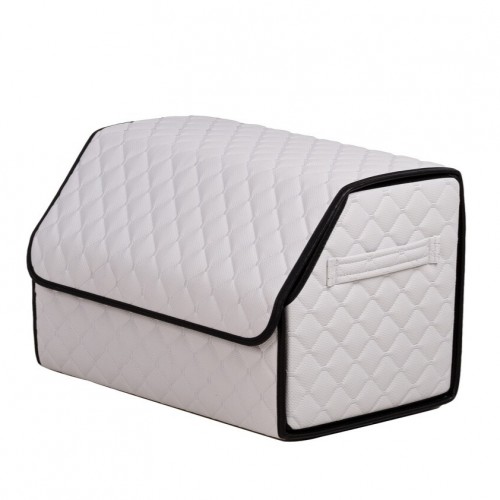 Органайзер саквояж в багажник авто з еко-шкіри Avtocase 50*30*30 Білий-1