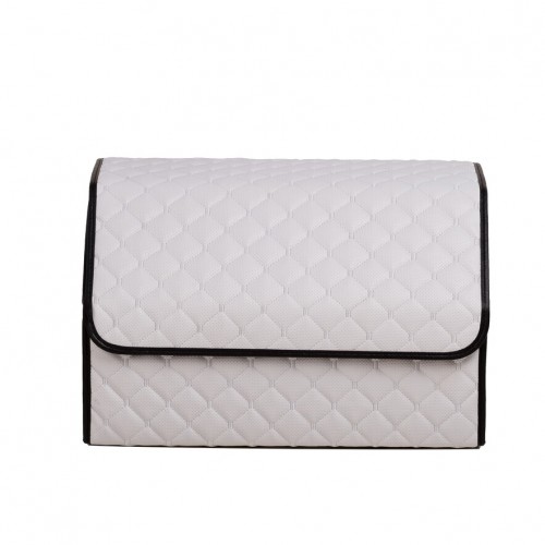 Органайзер саквояж в багажник авто з еко-шкіри Avtocase 50*30*30 Білий-2