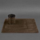 Настольный набор для руководителя из натуральной кожи Коричневый-2