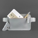 Напоясная кожаная сумка "DropBag" Серая-3