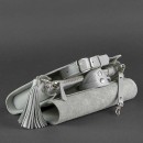 Кожаная сумка - клатч "Элис" Серая-2
