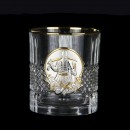 Набір склянок для віскі "Козаки" Boss Crystal 6 штук Кришталь Срібло Золото (Італія)-4