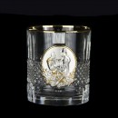 Набір склянок для віскі "Козаки" Boss Crystal 6 штук Кришталь Срібло Золото (Італія)-6