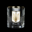 Подарункові склянки для віскі "Тризуб" Boss Crystal 6 штук Кришталь Срібло Золото (Італія)-2
