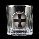 Набір кришталевих склянок для віскі "ЗСУ" Boss Crystal 6 штук Срібло Золото-2
