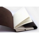 Кожаный блокнот А5 ручной работы Comfy Strap Dark Brown с ручкой-3