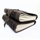 Кожаный блокнот А5 ручной работы Comfy Strap Dark Brown с ручкой-5