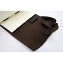 Кожаный блокнот А5 ручной работы Comfy Strap Dark Brown с ручкой-2