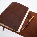 Кожаный блокнот А5 ручной работы Comfy Strap Brown-3
