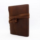 Кожаный блокнот ручной работы Comfy Strap B6 Brown-7