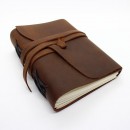 Кожаный блокнот ручной работы Comfy Strap B6 Brown-6