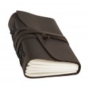 Кожаный блокнот ручной работы Comfy Strap B6 с ручкой Dark Brown-3