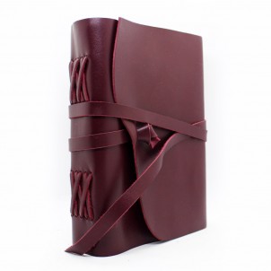 Кожаный блокнот формата А5 Comfy Strap Bordo-1