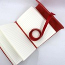 Кожаный блокнот ручной работы Comfy Strap формата B6 Red-2