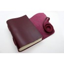 Кожаный блокнот ручной работы Comfy Strap Bordo-6