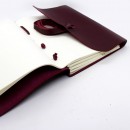 Кожаный блокнот ручной работы Comfy Strap Bordo-4