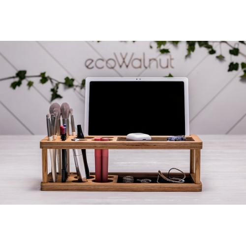 Підставка для косметики Beauty Station з великим дзеркалом-8