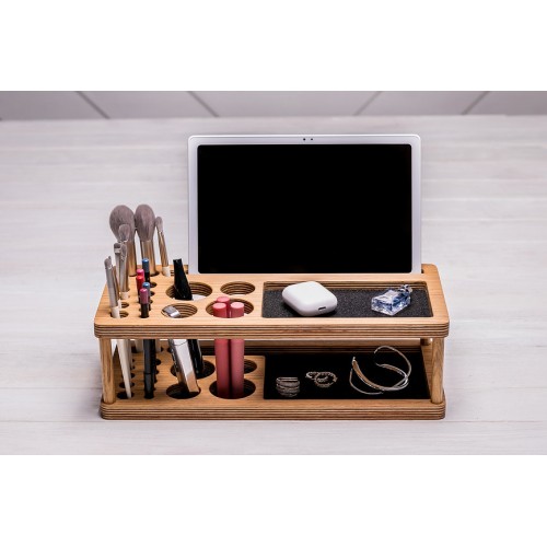 Підставка для косметики Beauty Station з великим дзеркалом-2