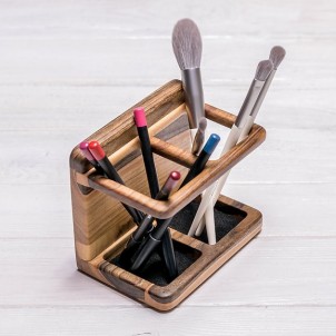 Дерев'яна підставка для косметики MakeUp-1