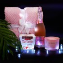 Жіночий подарунковий бокс з пледом та шампанським ►Orchid-3