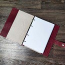 Кожаный блокнот на кольцах Business Bordo Crocodile-4