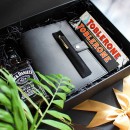 Мужской подарочный набор с виски, кожаным блокнотом и ручкой Business Box -3