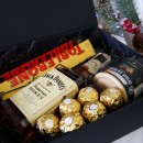 Подарунковий набір чоловікові з віскі та солодощами Honey Box-4