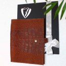 Кожаный блокнот на кольцах Business Crocodile-6