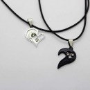 Мужской набор с двумя половинками сердца для нее и него Yin Yang-3
