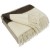 Вовняний екологічний плед з бахромою Love You Молочно-коричневий 140х220