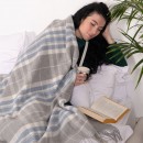 Плед кашеміровий з бахромою Сіро-блакитний Love You 140х220 см-4