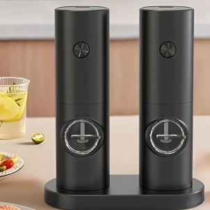Набір елелектричних млинів для солі та перцю з LED-підсвіткою на батарейках-1