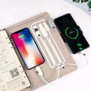 Блокнот з бездротовою зарядкою та ID-замком з відбитком пальця Lockbook Чорний-8